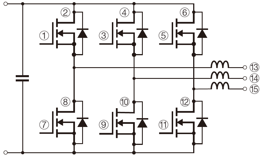 Figure 7. Example of inverter measurement points