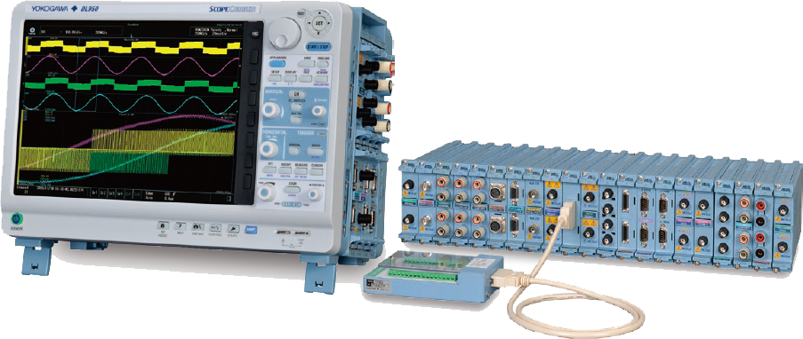 Figure 1. DL950 ScopeCorder and various plug-in modules