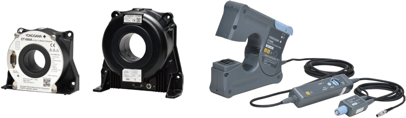 Figure 2. AC/DC current sensors CT1000A (left), CT2000A (center), CT1000S (right)