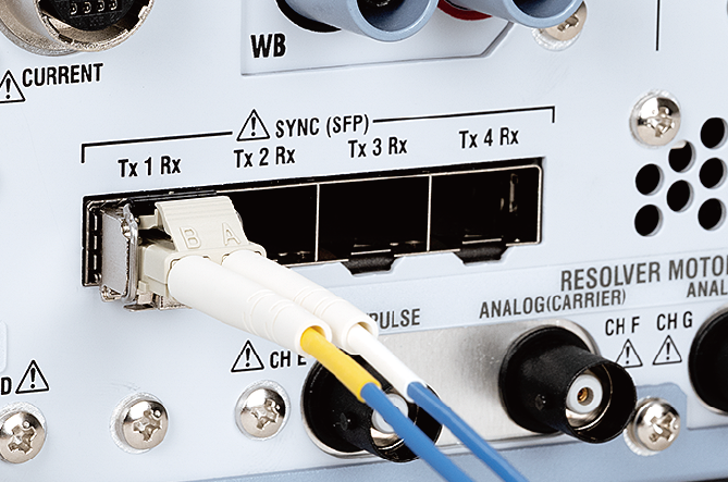 The main unit and sub-units are connected using optical fiber cables and optical transceiver modules.