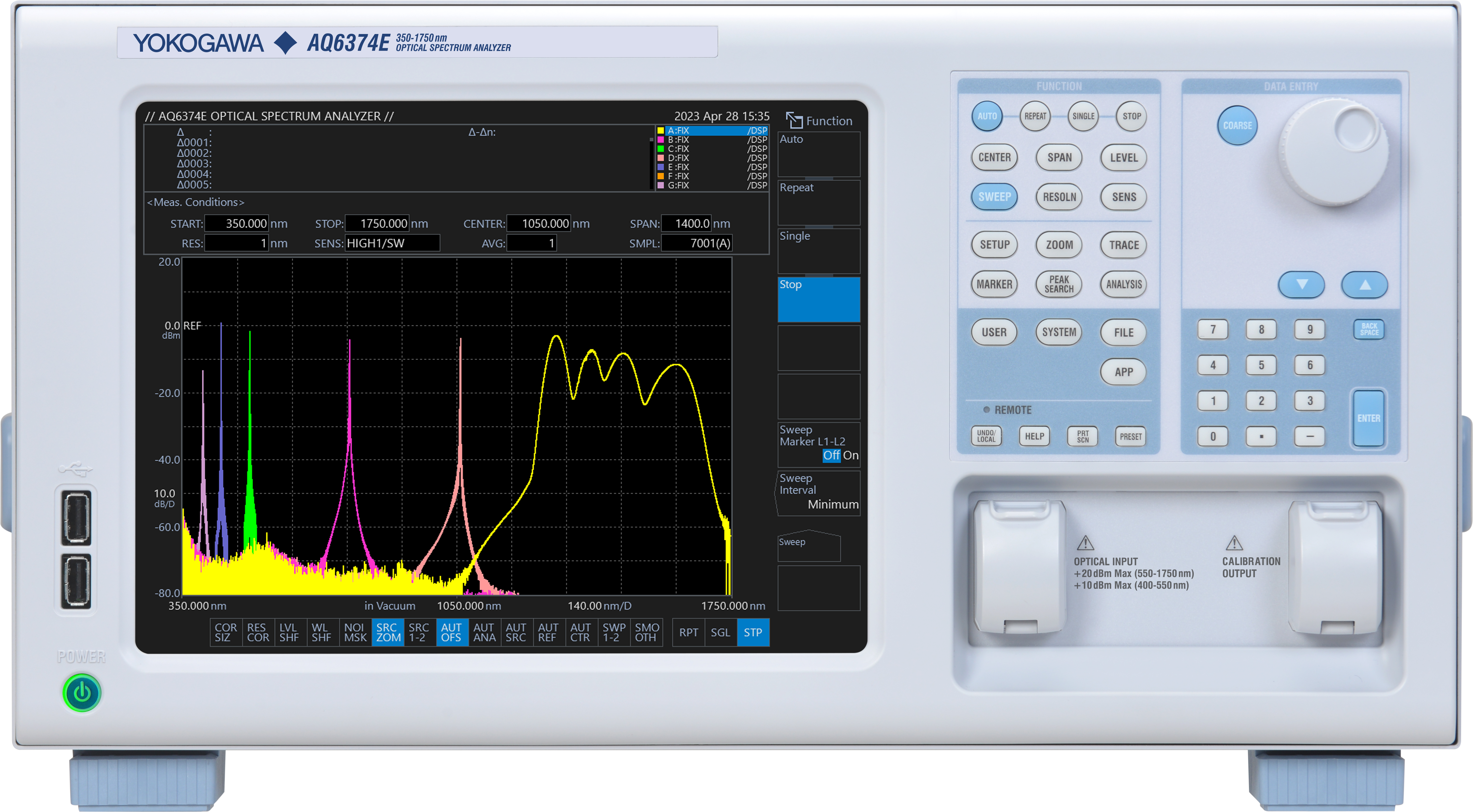 AQ6374E Wide Wavelength Range 350 - 1750 nm thumbnail