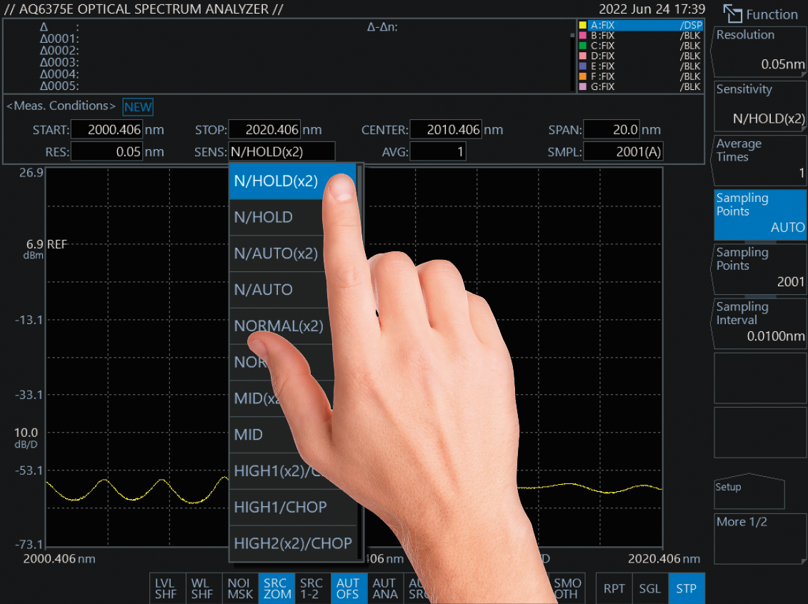 Large touchscreen LCD