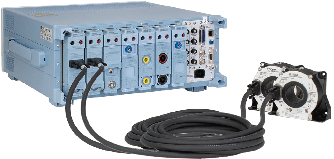 図3   WT5000とAC/DC電流センサーCT1000A